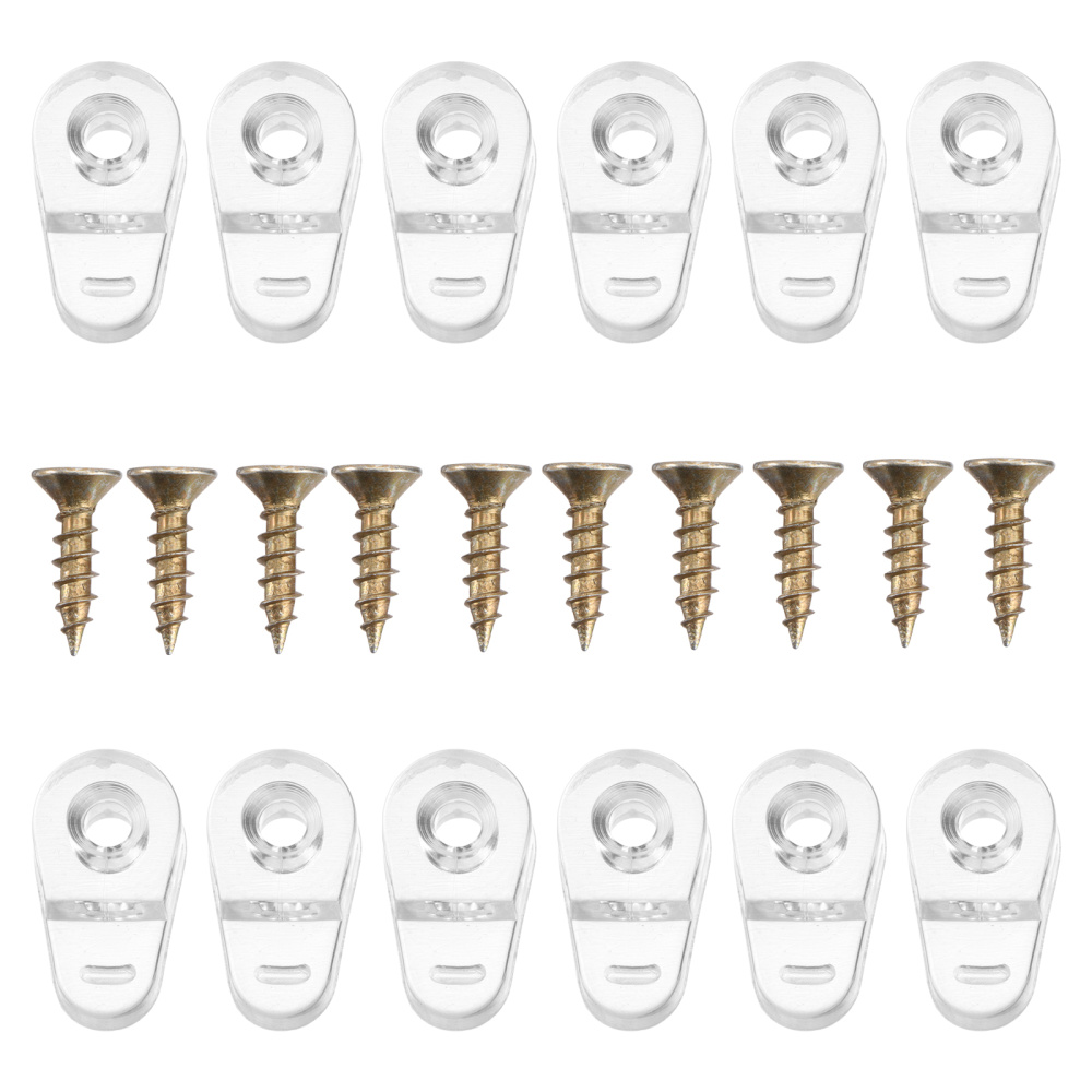 Glass Door Hinge - 20Pcs Glass Door Clips Fixing Screws